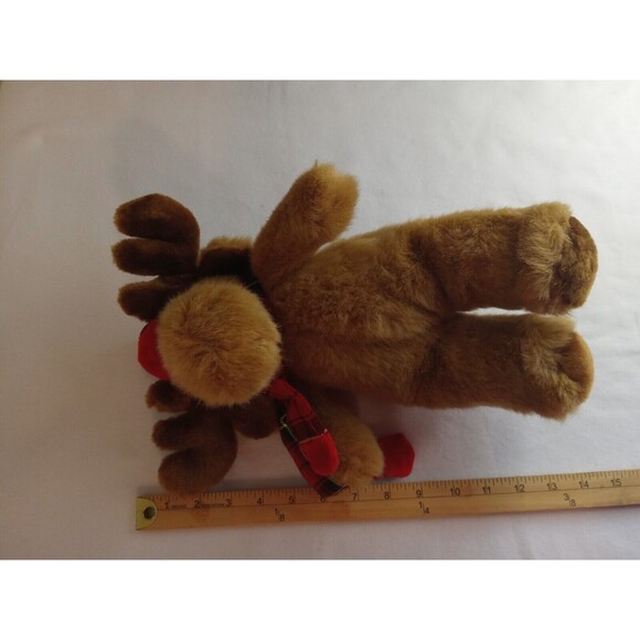 Vintage 1997 Winter Season Moose Beige Plush Toy, Soft Stuffed Animal Toy 14" IN - Picture 6 of 6